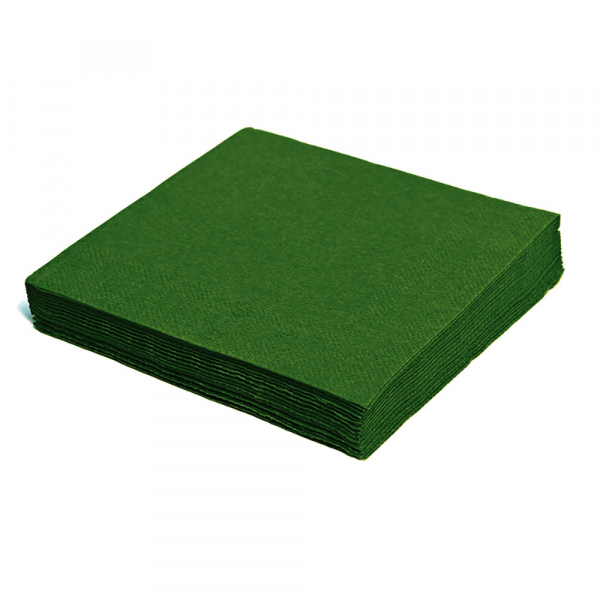 Servietten 24 x 24 cm 1/4 Falz 2-lagig dunkelgrün (250 Stück)